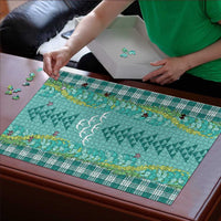 Teal Palaka Hawaii Iwa Bird Puzzle Hawaiian Kakau Jade Vine Lei LT14 - Polynesian Pride