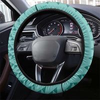 Teal Palaka Hawaii Iwa Bird Steering Wheel Cover Hawaiian Kakau Jade Vine Lei - Polynesian Pride