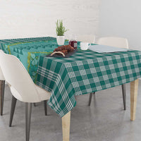 Teal Palaka Hawaii Iwa Bird Tablecloth Hawaiian Kakau Jade Vine Lei LT14 - Polynesian Pride