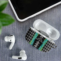 Black Palaka Hawaii Iwa Bird AirPods Case Hawaiian Kakau Jade Vine Lei - Polynesian Pride