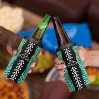 Black Palaka Hawaii Iwa Bird 4 in 1 Can Cooler Tumbler Hawaiian Kakau Jade Vine Lei - Polynesian Pride