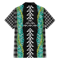 Black Palaka Hawaii Iwa Bird Hawaiian Shirt Hawaiian Kakau Jade Vine Lei - Polynesian Pride