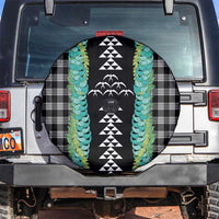 Black Palaka Hawaii Iwa Bird Spare Tire Cover Hawaiian Kakau Jade Vine Lei - Polynesian Pride