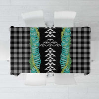 Black Palaka Hawaii Iwa Bird Tablecloth Hawaiian Kakau Jade Vine Lei - Polynesian Pride