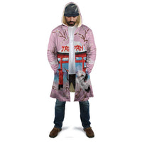 Japanese Torii Gate Cranes Personalised Cloak Fuji Mount Sakura Seigaiha Pattern