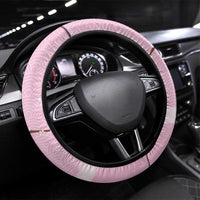 Japanese Torii Gate Cranes Steering Wheel Cover Fuji Mount Sakura Seigaiha Pattern LT14 Universal Fit Pink - Polynesian Pride