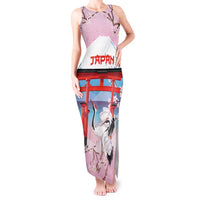 Japanese Torii Gate Cranes Personalised Tank Maxi Dress Fuji Mount Sakura Seigaiha Pattern
