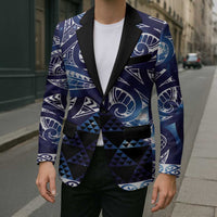 Matariki New Zealand Blazer NZ Niho Taniwha Maori New Year Blue Galaxy