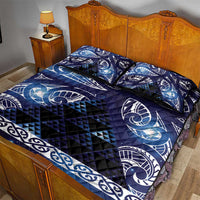 Matariki New Zealand Quilt Bed Set NZ Niho Taniwha Maori New Year Blue Galaxy LT14 - Polynesian Pride