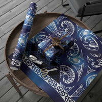 Matariki New Zealand Wrapping Paper NZ Niho Taniwha Maori New Year Blue Galaxy LT14 - Polynesian Pride