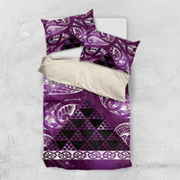 Matariki New Zealand Bedding Set NZ Niho Taniwha Maori New Year Purple Galaxy LT14 US Twin 172cm x 218cm Purple - Polynesian Pride