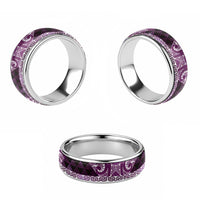Matariki New Zealand Classic Ring NZ Niho Taniwha Maori New Year Purple Galaxy LT14 - Polynesian Pride