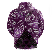 Matariki New Zealand Hoodie NZ Niho Taniwha Maori New Year Purple Galaxy