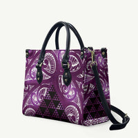 Matariki New Zealand Leather Bag NZ Niho Taniwha Maori New Year Purple Galaxy LT14 Purple - Polynesian Pride