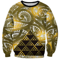 Matariki New Zealand Sweatshirt NZ Niho Taniwha Maori New Year Yellow Galaxy LT14 Unisex Yellow - Polynesian Pride