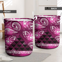 Matariki New Zealand Laundry Basket NZ Niho Taniwha Maori New Year Pink Galaxy LT14 - Polynesian Pride