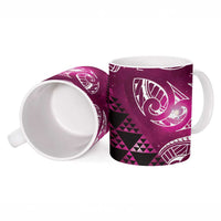 Matariki New Zealand Ceramic Mug NZ Niho Taniwha Maori New Year Pink Galaxy