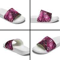 Matariki New Zealand Slide Sandals NZ Niho Taniwha Maori New Year Pink Galaxy LT14 - Polynesian Pride