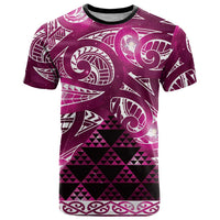 Matariki New Zealand T Shirt NZ Niho Taniwha Maori New Year Pink Galaxy LT14 Pink - Polynesian Pride