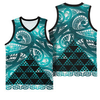 Matariki New Zealand Basketball Jersey NZ Niho Taniwha Maori New Year Cyan Galaxy