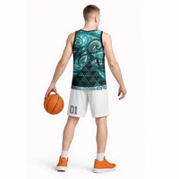 Matariki New Zealand Basketball Jersey NZ Niho Taniwha Maori New Year Cyan Galaxy