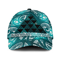 Matariki New Zealand Classic Cap NZ Niho Taniwha Maori New Year Cyan Galaxy LT14 Universal Fit Cyan - Polynesian Pride