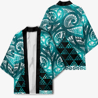 Matariki New Zealand Kimono NZ Niho Taniwha Maori New Year Cyan Galaxy LT14 - Polynesian Pride