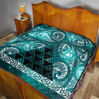 Matariki New Zealand Quilt NZ Niho Taniwha Maori New Year Cyan Galaxy LT14 - Polynesian Pride