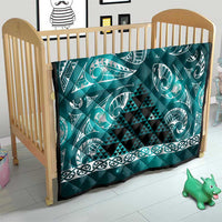 Matariki New Zealand Quilt NZ Niho Taniwha Maori New Year Cyan Galaxy LT14 - Polynesian Pride