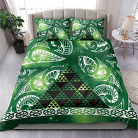 Matariki New Zealand Bedding Set NZ Niho Taniwha Maori New Year Green Galaxy