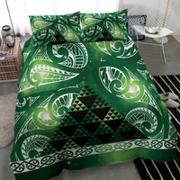Matariki New Zealand Bedding Set NZ Niho Taniwha Maori New Year Green Galaxy