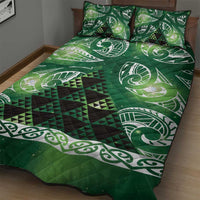 Matariki New Zealand Quilt Bed Set NZ Niho Taniwha Maori New Year Green Galaxy LT14 - Polynesian Pride