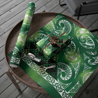 Matariki New Zealand Wrapping Paper NZ Niho Taniwha Maori New Year Green Galaxy LT14 - Polynesian Pride