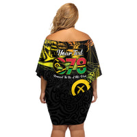 Personalised Vanuatu 678 Off Shoulder Short Dress Proud To Be A Ni-Van