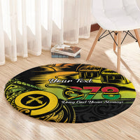 Personalised Vanuatu 678 Round Carpet Proud To Be A Ni-Van LT14 - Polynesian Pride