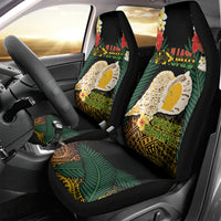 Vanuatu Triton's Trumpet Car Seat Cover Tropical Flowers Vanuatuan Map