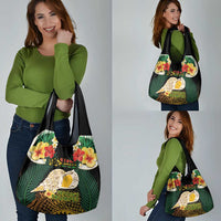 Vanuatu Triton's Trumpet Grocery Bag Tropical Flowers Vanuatuan Map