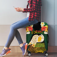 Vanuatu Triton's Trumpet Luggage Cover Tropical Flowers Vanuatuan Map LT14 - Polynesian Pride