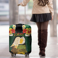 Vanuatu Triton's Trumpet Luggage Cover Tropical Flowers Vanuatuan Map LT14 - Polynesian Pride