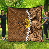 Vanuatu Coconut Crab Quilt Ni-Van Tropical Leaves With Sand Drawing Art