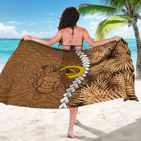 Vanuatu Coconut Crab Sarong Ni-Van Tropical Leaves With Sand Drawing Art