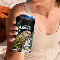 Personalised New Zealand Kakapo 4 in 1 Can Cooler Tumbler Aotearoa Fern With Manuka