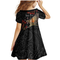 Personalised New Zealand Kea Family Matching Mermaid Dress and Hawaiian Shirt Nestor Notabilis With Harakeke Maori Pattern