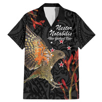 Personalised New Zealand Kea Family Matching Mermaid Dress and Hawaiian Shirt Nestor Notabilis With Harakeke Maori Pattern