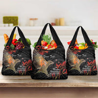 Personalised New Zealand Kea Grocery Bag Nestor Notabilis With Harakeke Maori Pattern