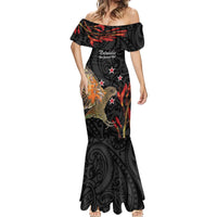 Personalised New Zealand Kea Mermaid Dress Nestor Notabilis With Harakeke Maori Pattern LT14 - Polynesian Pride