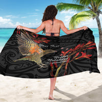 Personalised New Zealand Kea Sarong Nestor Notabilis With Harakeke Maori Pattern