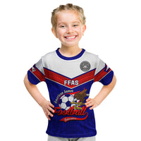 American Samoa Football Kid T Shirt Polynesian Sporty Style LT14 Blue - Polynesian Pride