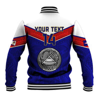 Personalised American Samoa Football Baseball Jacket Polynesian Sporty Style LT14 - Polynesian Pride