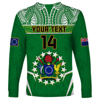Personalised Cook Islands Football Long Sleeve Shirt Go Kuki Airani Polynesian Sporty Style LT14 - Polynesian Pride